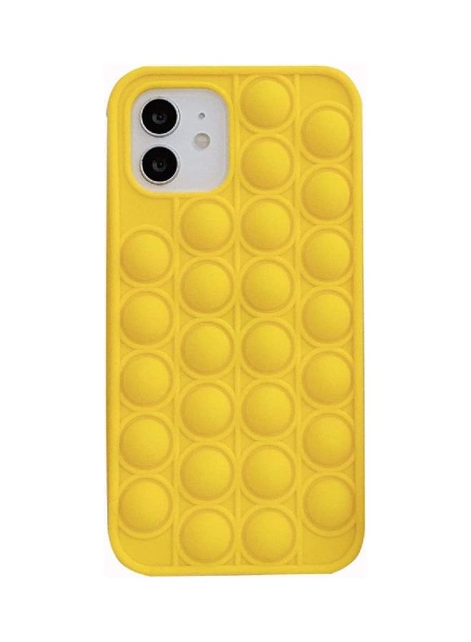 NIBEMINENT Push It Bubble Protective Phone Case Cover For Apple iPhone 12/12 Pro Yellow