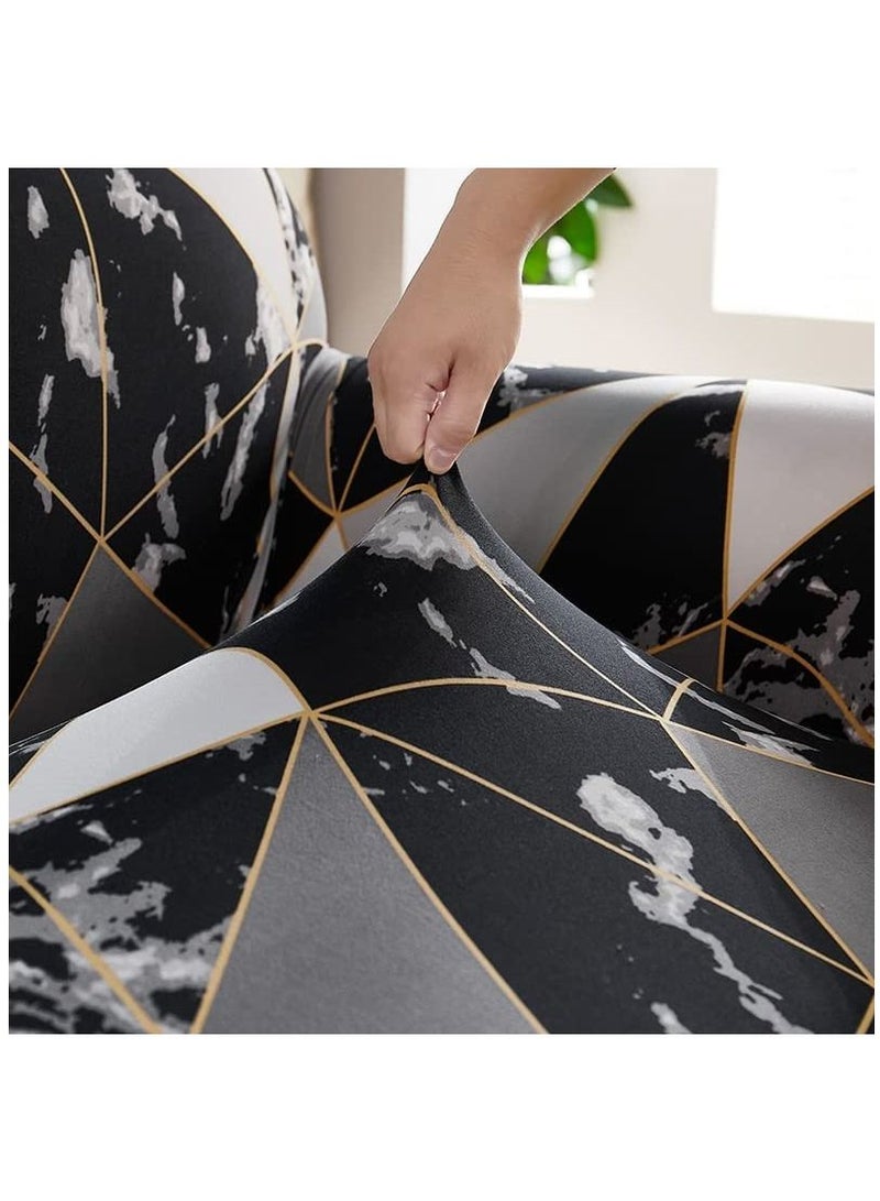 HAPPY MOOD Sofa Slipcover Armchair Couch Cover With Elastic Straps Furniture Protector Washable Anti Skid Stretch Home Decor (1 Seater) Pillows Not Included - Image 4