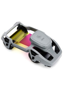 ZEBRA Zebra 800300-250EM Printer Ribbon, Full-Color Printing, 200 Prints Per Roll, Protective Overlay, Monochrome Black Panel, Gray | 800300-250EM  - Image 1
