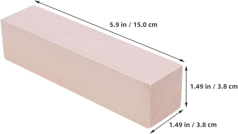 2pcs Unfinished Basswood Carving Blocks for Wood Carving and Crafting Smooth Rectangular Bass Wood Kit for Beginners and DIY Art Projects - Image 2