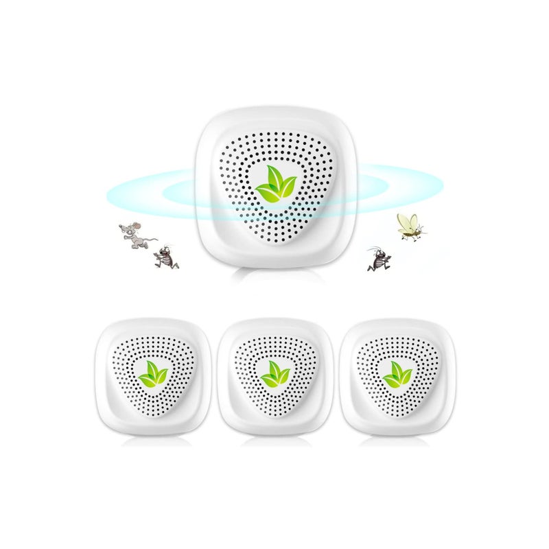 SOLARAE 4PCS Ultrasonic Pest Repeller, Efficient Spider and Mosquito Repellent Indoor Ultrasonic Pest Control Device Repelling Spider, Mosquitoes, Mouse, Cockroach and Other Rodents, 100% Safe - Image 1