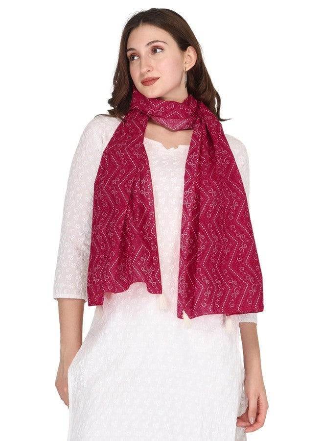 Switchon Nursing Cover for Breastfeeding Multi Use Poncho Style Scarf with Buttons, Feeding Apron Breathable for Pre & Post Pregnancy Free Size (72inch x 22inch) (Dark pink) - Image 1