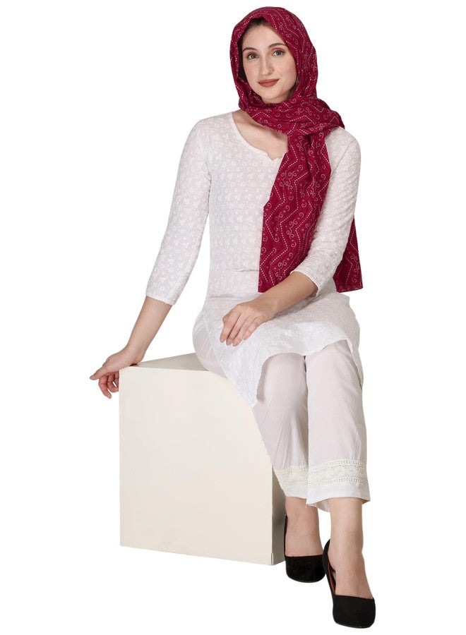 Switchon Nursing Cover for Breastfeeding Multi Use Poncho Style Scarf with Buttons, Feeding Apron Breathable for Pre & Post Pregnancy Free Size (72inch x 22inch) (Dark pink) - Image 2