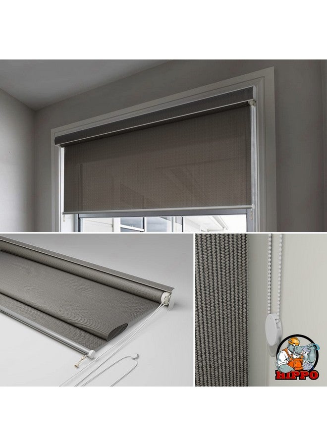 HIPPO Roller Blind Curtain for Outdoor Shade HDPE Corded 95% Sun & UV Protection, Air Flow Design, Light Filtering Balcony Roll-up Blinds (Desert-Storm, 3FTX5FT) - Image 4