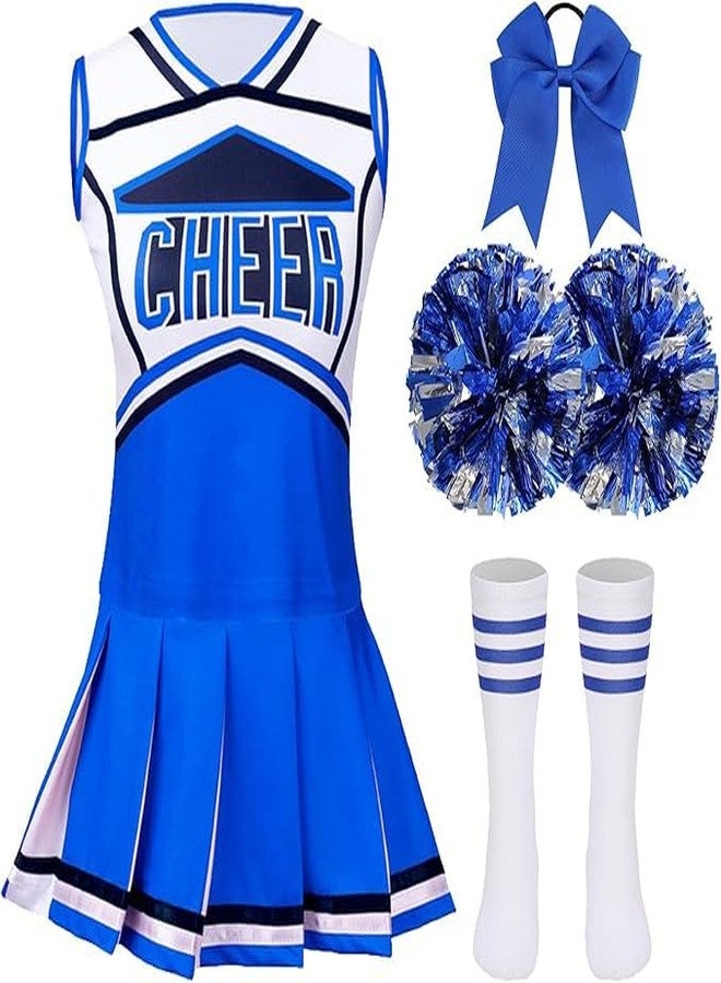 TOONRAIN Complete BLUE 5-Piece Cheerleading Kit for Kids - Soft, Breathable, and Comfortable - Image 1