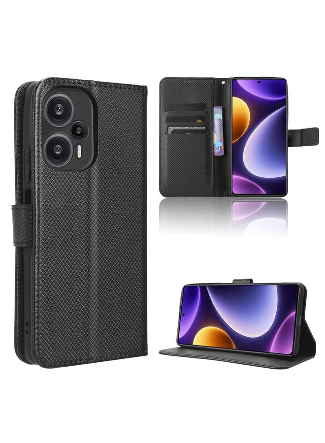 The Bros Case For Xiaomi Poco F5 5G Diamond Texture Leather Phone Case