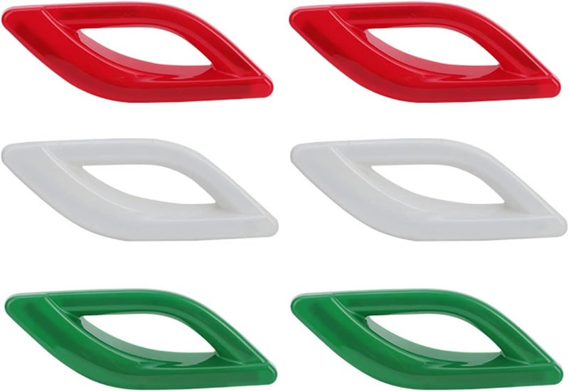 YOCTM for Maserati Levante 2016 2017 2018 2019 2020 2021 Italian Tricolor Look Side Air Vent Fender Cover Trim Car Accessories (6PCS/ Pack) - Image 4