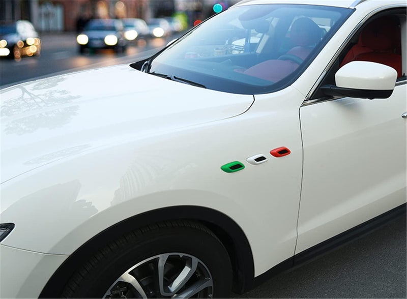 YOCTM for Maserati Levante 2016 2017 2018 2019 2020 2021 Italian Tricolor Look Side Air Vent Fender Cover Trim Car Accessories (6PCS/ Pack) - Image 3