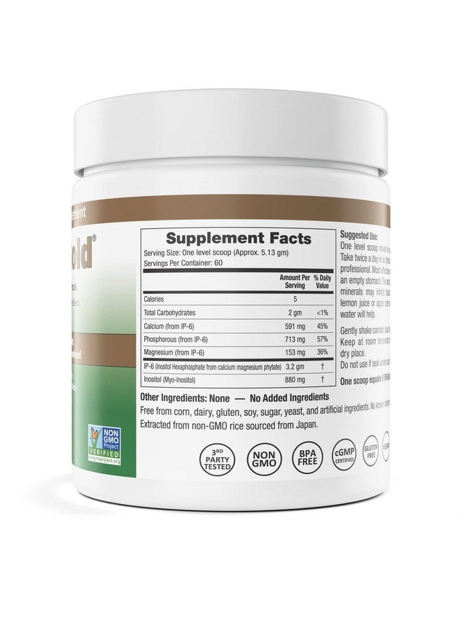 IP6 Gold, IP-6 & Myo-Inositol, Unflavored Powder 308 gm - Inositol Hexaphosphate Supplement - Vegan, Non GMO, Gluten Free - Image 2