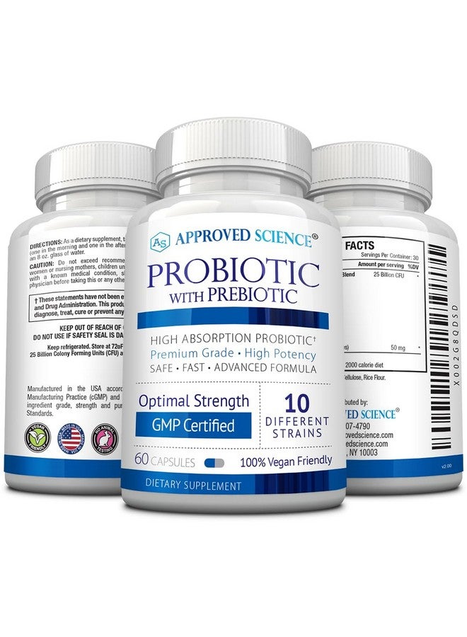 Approved Science Probiotic with Prebiotic - 10 Strains - 25 Billion CFU - 1 Bottle - Vegan - Image 4