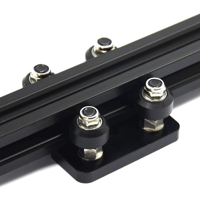 Black 2040 Aluminum V Groove Gantry Plate With 5 Mini Wheels For 3D Printer System - Image 5