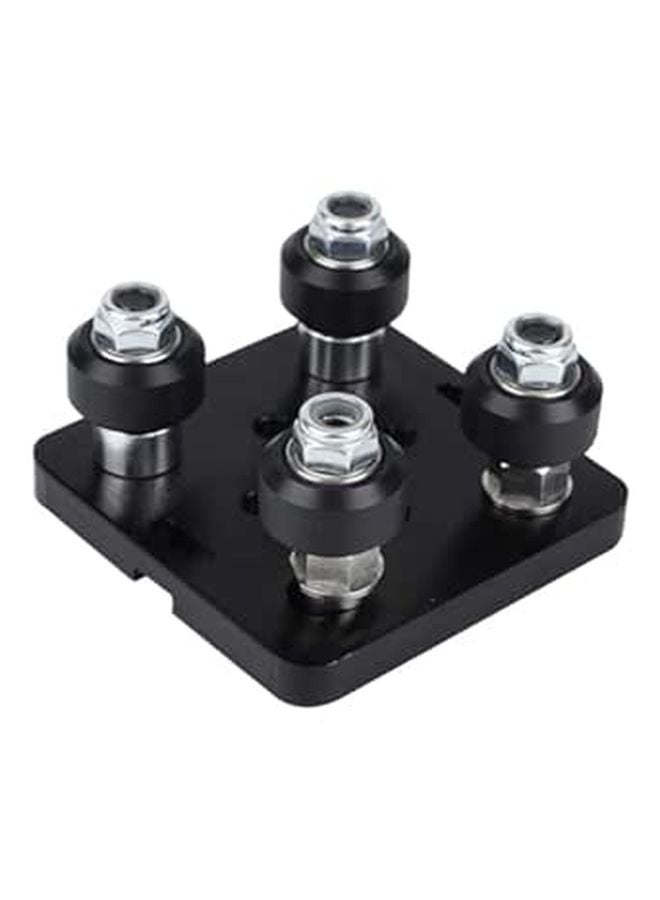 Black 2040 Aluminum V Groove Gantry Plate With 5 Mini Wheels For 3D Printer System - Image 1