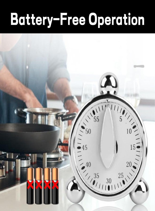 يافيجي مؤقت مطبخ لكبار السن، مؤقت ميكانيكي للطبخ لمدة 60 دقيقة، منبه عالٍ للطبخ والخبز، لا يحتاج إلى بطاريات، مؤقت مرئي، مثالي لإدارة المطبخ، توقيت دقيق للطبخ، عبوة واحدة - Image 4