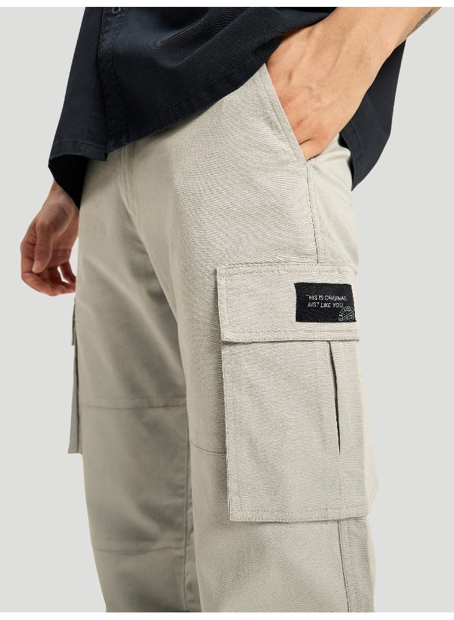 بيونغ بنطلون كارجو رجالي بلون رمادي غامق - Image 2