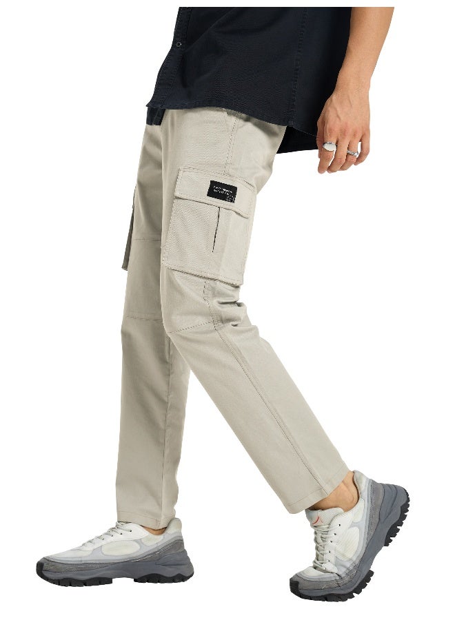 بيونغ بنطلون كارجو رجالي بلون رمادي غامق - Image 3