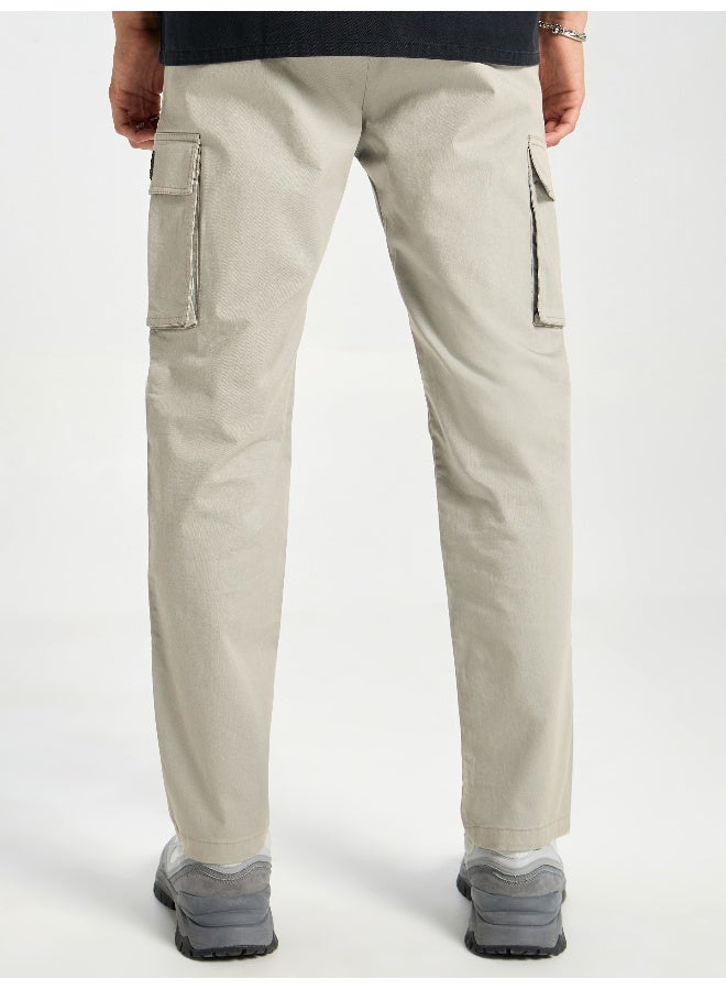 بيونغ بنطلون كارجو رجالي بلون رمادي غامق - Image 5