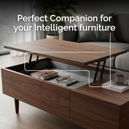Innofur Lift Up Coffee Table Hinge Mechanism | Modern Top Lifting Frame Hardware | Spring Loaded Furniture Hinges - Image 2
