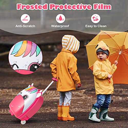 Olakids Kids Luggage, 16’’ Carry On Rolling Suitcase for Girls Boys with LED Flashing Spinner Wheels, Travel Trolley Hardside Case for Toddlers (Pink Pony) - Image 4