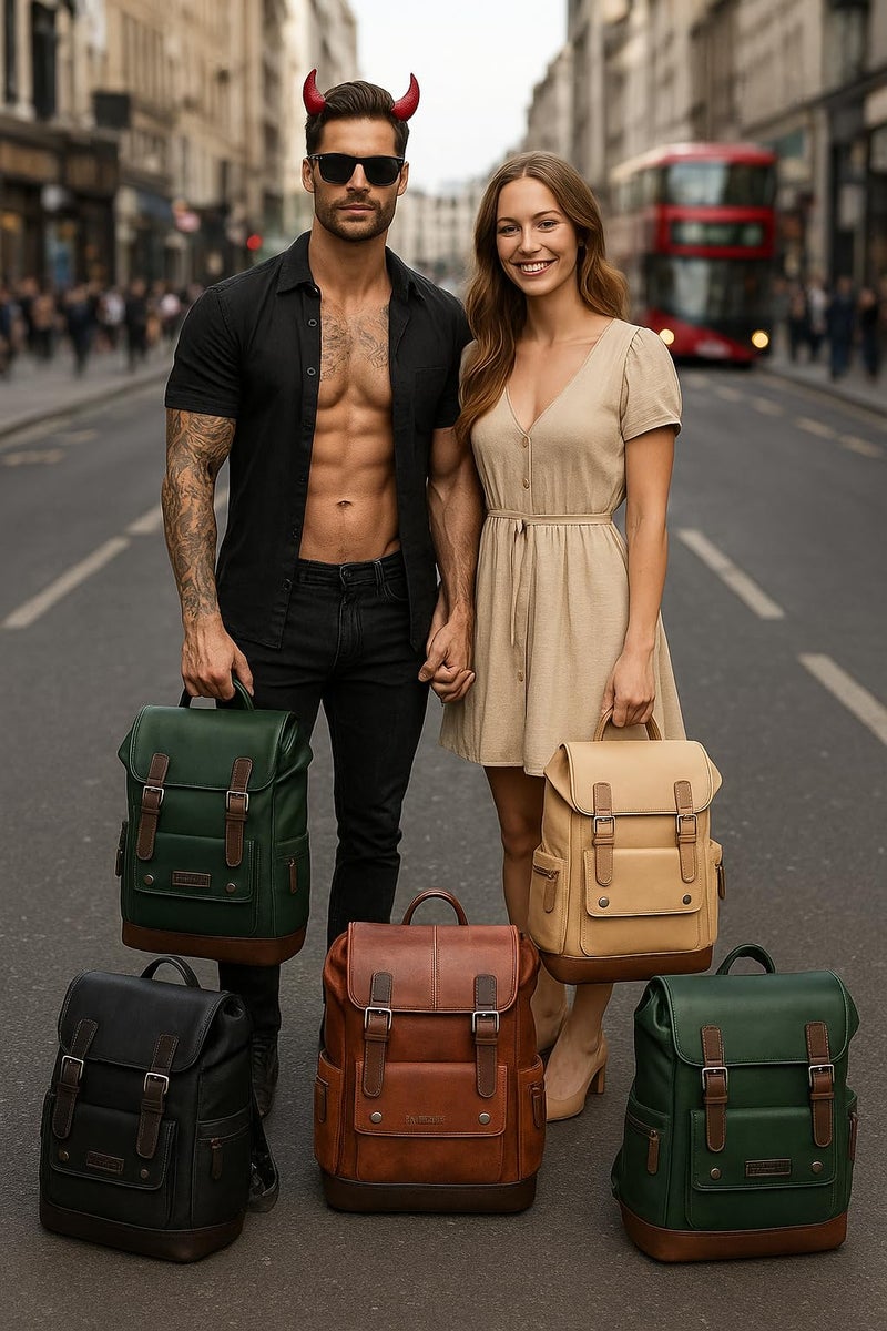 Handcuffs Backpacks Vegan Leather Casual Backpack Multipurpose Travelling Bags Daypacks For Men And Women (Black) - Image 2