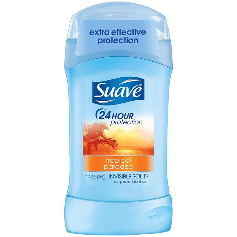 Suave 24 Hour Protection Tropical Paradise Invisible Solid AntiPerspirant Deodarant Stick Unisex 14 Ounce - Image 1