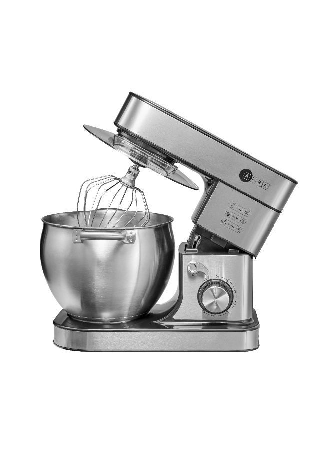 AFRA Stand Mixer Premium 8L 2000W Stainless Steel | 6 Speed Food Mixer with Dough Hook, Beater & Whisk | Planetary Kitchen Mixer,2 years warranty. 8 L 2000 W 408696 STEEL