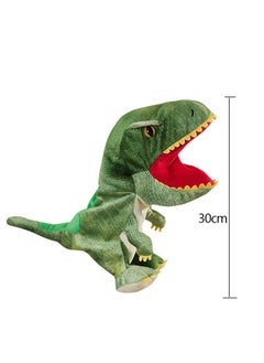 Ant Green Dinosaur Plush Hand Puppet, Dinosaur Plush Animal Hand Puppet Plush Toy for Early Education Role-Playing(30cm)  - Image 2