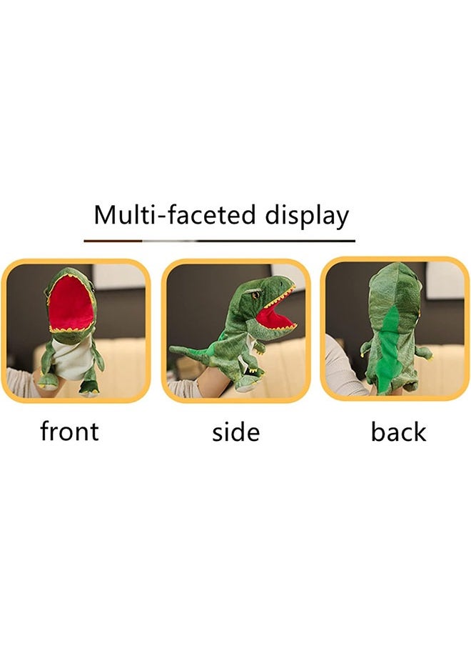 Ant - Green Dinosaur Plush Hand Puppet, Dinosaur Plush Animal Hand Puppet Plush Toy for Early Education Role-Playing(30cm) - Image 1