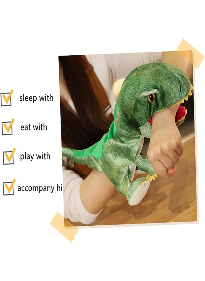 Ant - Green Dinosaur Plush Hand Puppet, Dinosaur Plush Animal Hand Puppet Plush Toy for Early Education Role-Playing(30cm) - Image 1