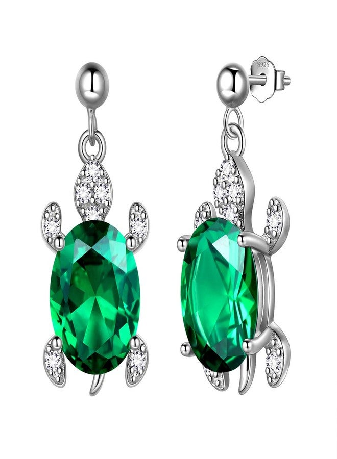 Aurora Tears Green Turtle Dangle Earring Birthstone Earrings Drop Sea Animal Turtle Jewelry for Birthday Gift - Image 1
