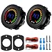 Linkstyle 2PCS Battery Voltage Meter Waterproof DC Volt Meter Gauge LED Digital Display Voltage Gauge Round Voltage Meter for 12V24V Marine Car Motorcycle Truck RV - Image 2