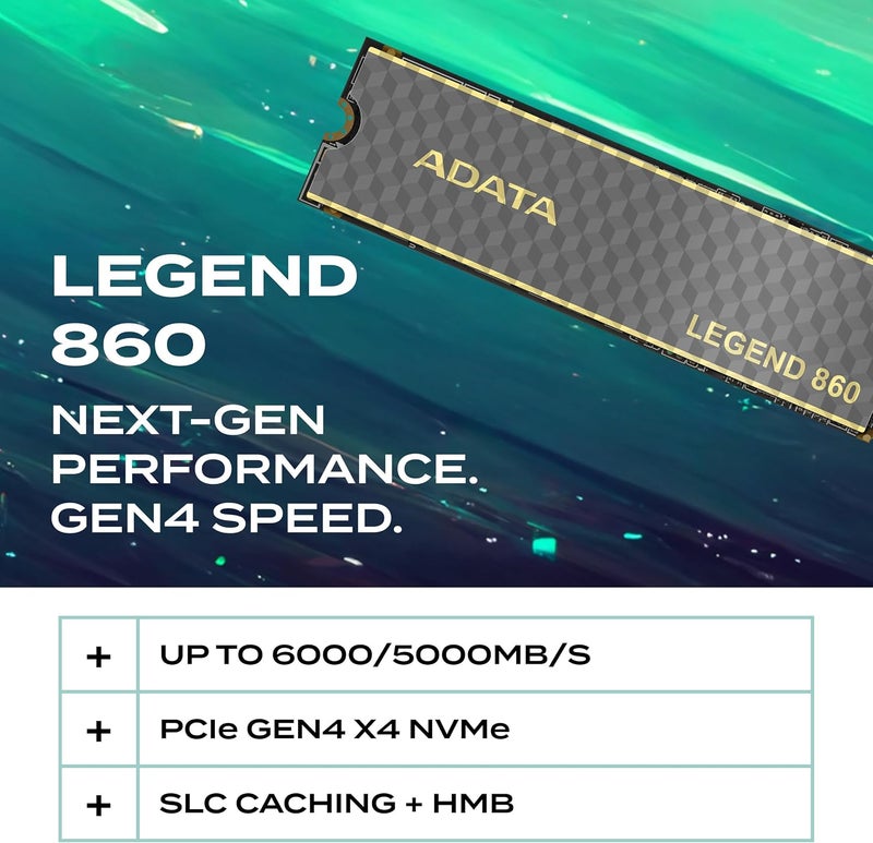 SLEG-860-500GCS M.2 500GB Legend 860 NVMe PCIe 4.0 5000/3000MB/s Solid State Drive - Image 2