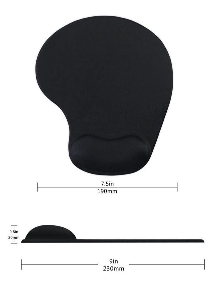 Haing - Ergonomic Mouse Pad with Gel Wrist Rest Support Comfortable Wrist Rest Mouse Pad with Non Slip PU Base for Computer Laptop Home Office Travel - Image 1