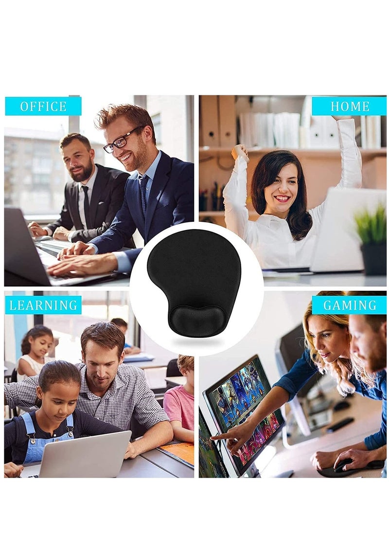 Haing - Ergonomic Mouse Pad with Gel Wrist Rest Support Comfortable Wrist Rest Mouse Pad with Non Slip PU Base for Computer Laptop Home Office Travel - Image 1