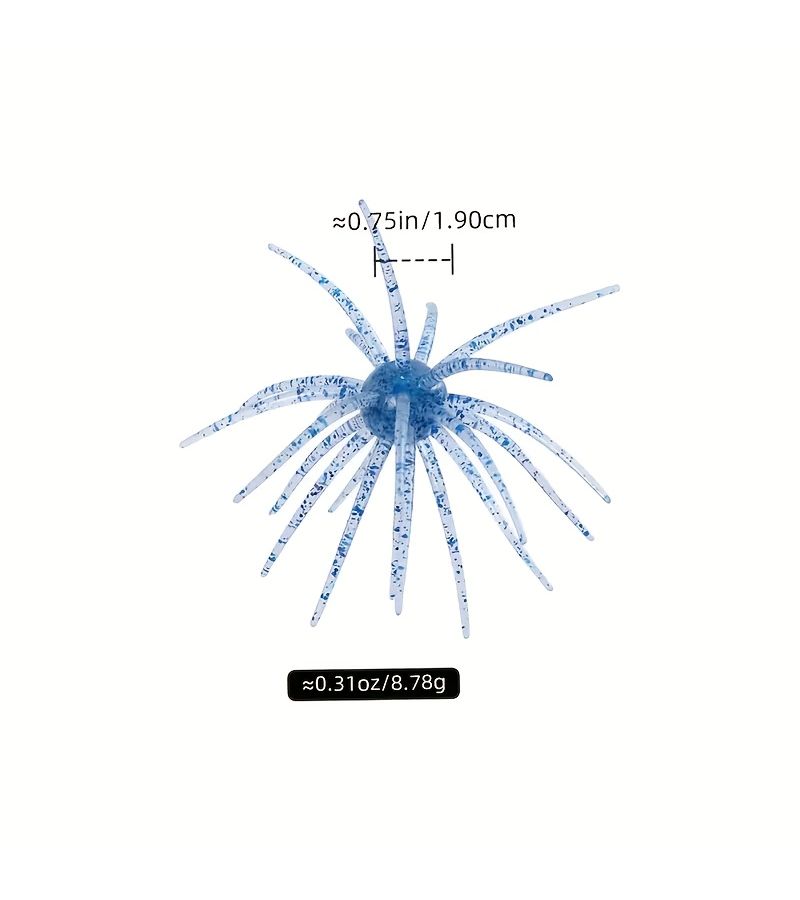 Floating Soft Sea Urchin Lure Durable PVC Bait 5 Dark Green Boxed Fishing Tool - Image 2
