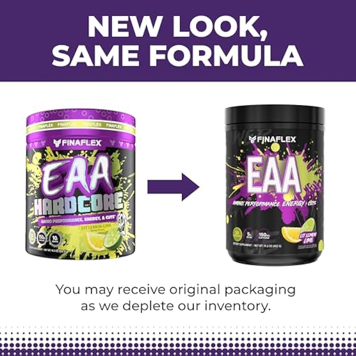 FINAFLEX EAA Hardcore, Lit Lemon-Lime - 14.2 oz - Promotes Performance, Energy & Cuts - with BCAAs, L-Glutamine, L-Arginine, Acetyl-L-Carnitine & Caffeine - 30 Servings - Image 3