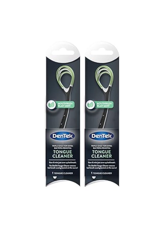 DenTek Oral Care, Inc DenTek Tongue Cleaner, Fresh Mint, Removes Bad Breath, 2 Pack - Image 1
