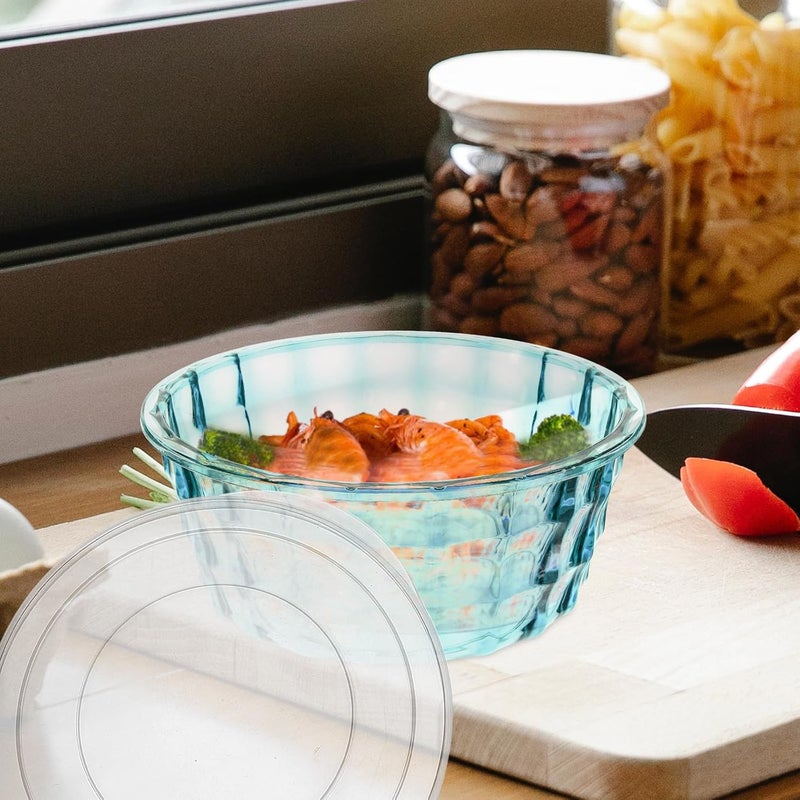 3pcs Blue Vegetable Storage Box Set with Lid, Handled Snack and Fruit Containers, Sealing Food Holder for Kitchen and Travel Meal Prep - Image 5