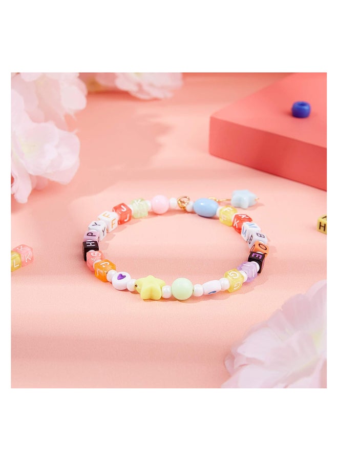 خرز أكريليك وخرز أوروبي، ملاقط مضادة للكهرباء الساكنة، مقص من الفولاذ المقاوم للصدأ، سلسلة كريستال وحبل مرن لصنع المجوهرات - Image 2