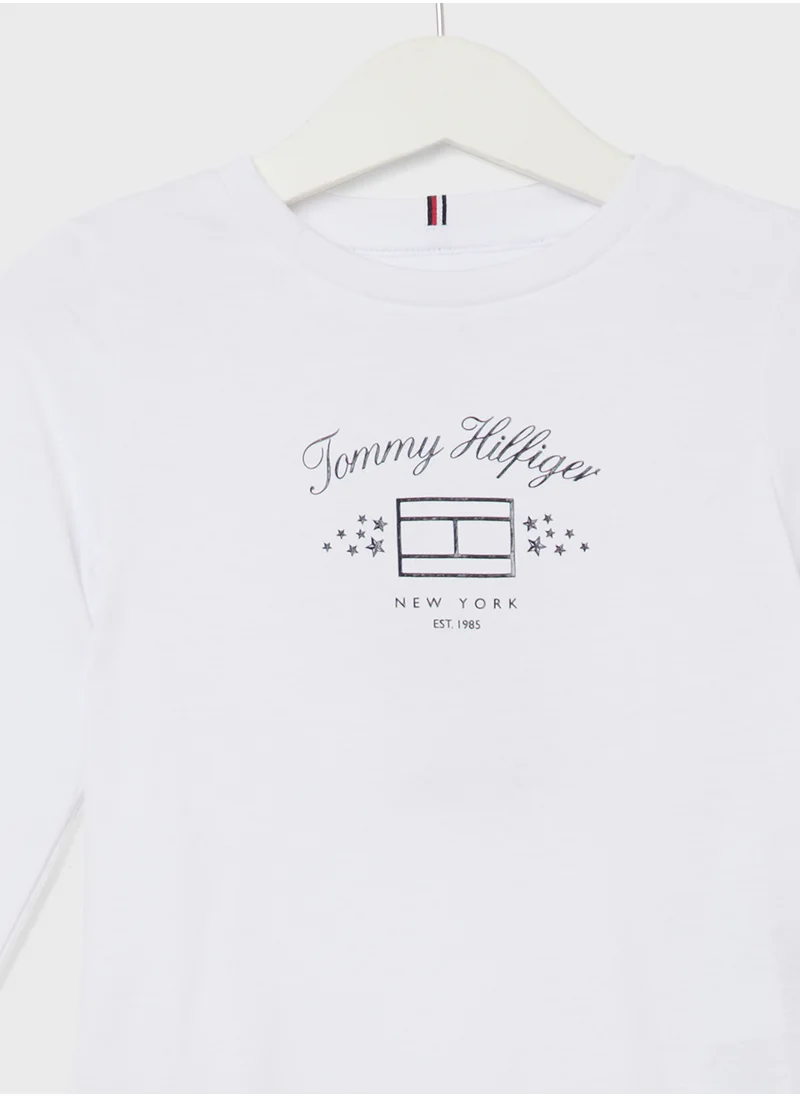 تومي هيلفيغر TH STARS FLAG PRINT TEE LS