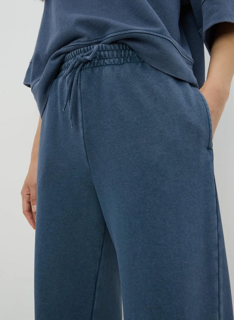 Matalan Blue Acid Wash Jogging Bottoms
