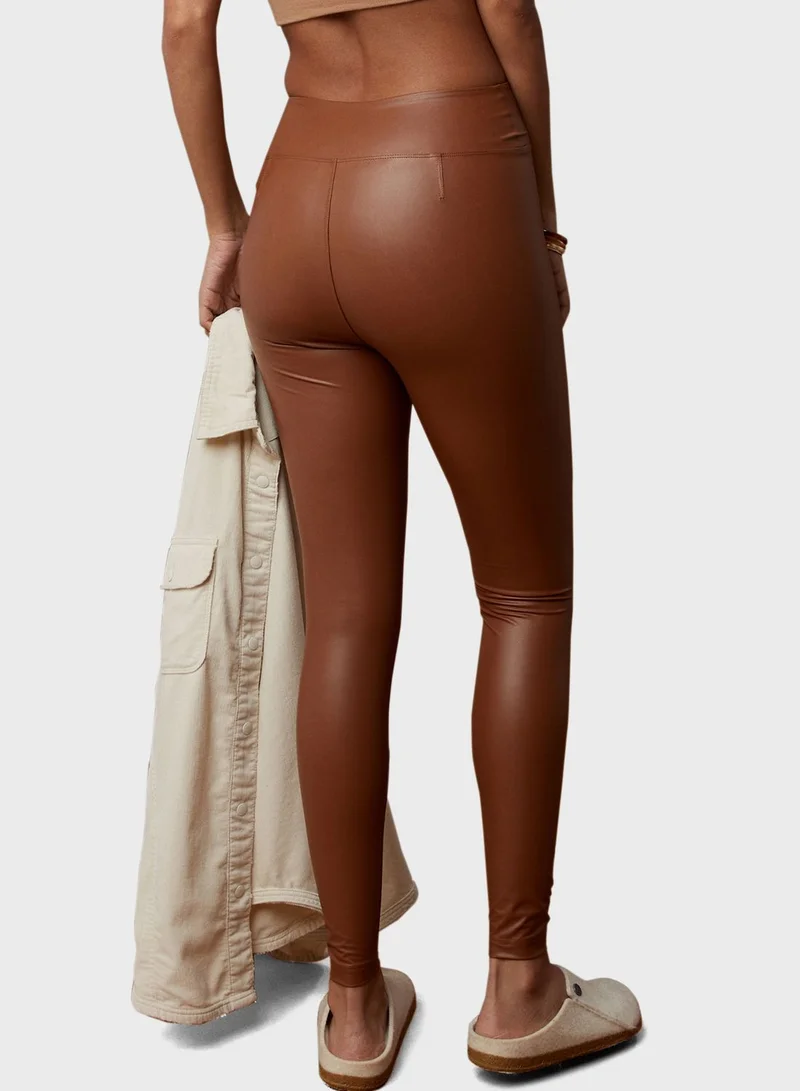 Aerie High Waist Pu Leggings