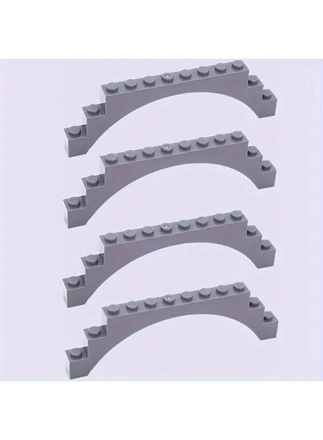 Dark Gray Ladder Bridge Building Blocks Set Architectural House Scenery DIY Toys Gift - Image 1