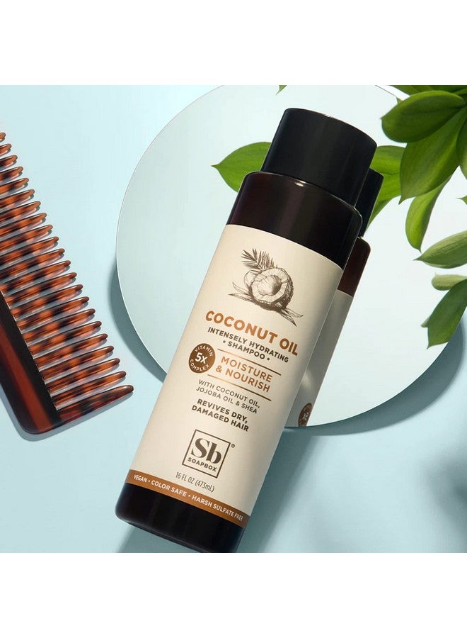 Soapbox Shampoo And Conditioner Set With Coconut Oil Jojoba Oil Aloe And Shea Butter To Moisturize And Nourish For All Hair Types 16 Ounces Each (Pack Of 2) - Image 3