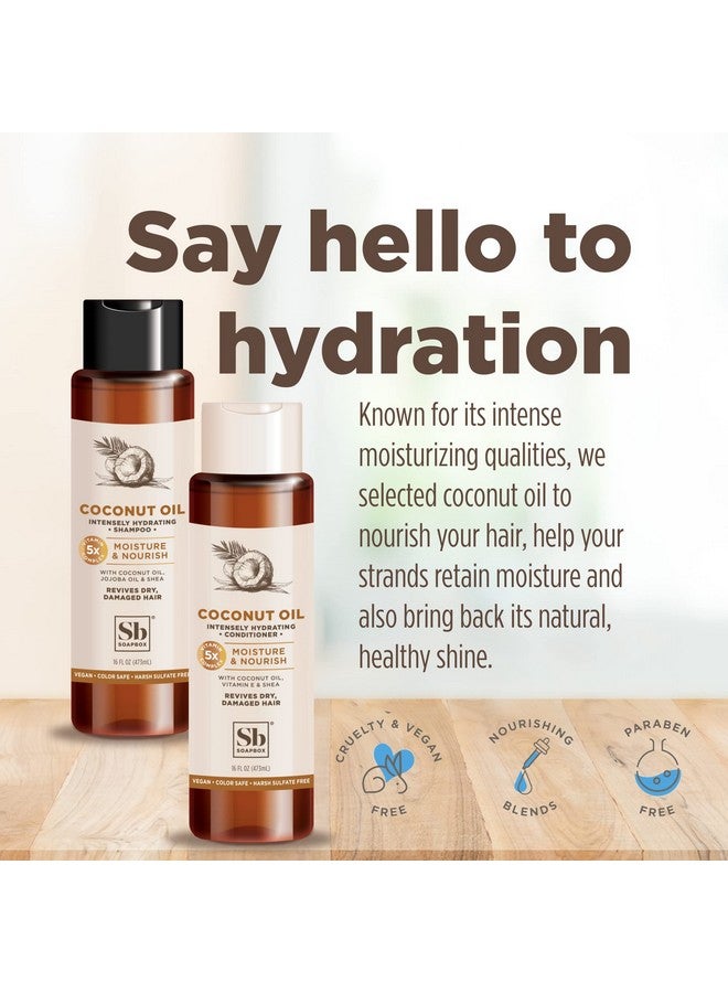 Soapbox Shampoo And Conditioner Set With Coconut Oil Jojoba Oil Aloe And Shea Butter To Moisturize And Nourish For All Hair Types 16 Ounces Each (Pack Of 2) - Image 5