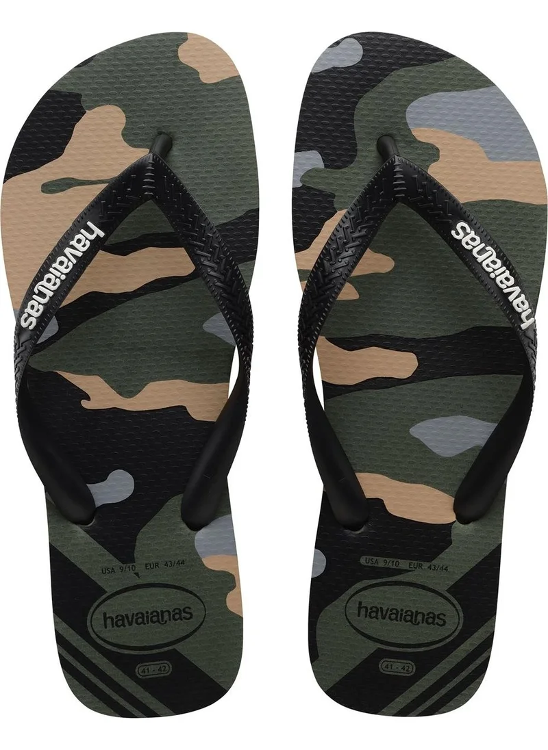 havaianas Top Camu Green Oliveblack Dark Green Men's Slippers