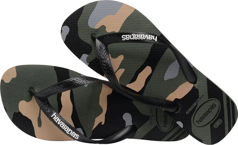 هافاياناس Top Camu Green Oliveblack Dark Green Men's Slippers