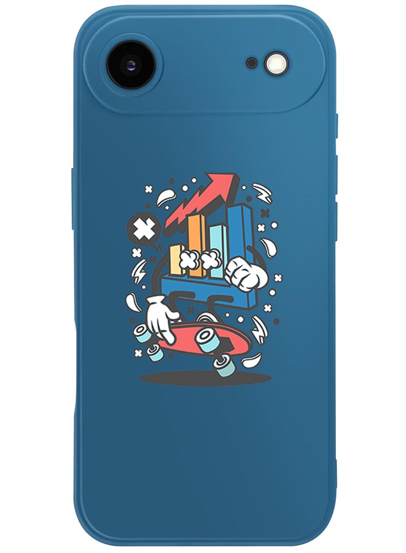 Theodor Protective Slim Fit Case Liquid Silicone Cover with Full Body Protection Anti-Scratch Shockproof Case For Apple iPhone 17 Air (Blue) Stocks Market - Image 1