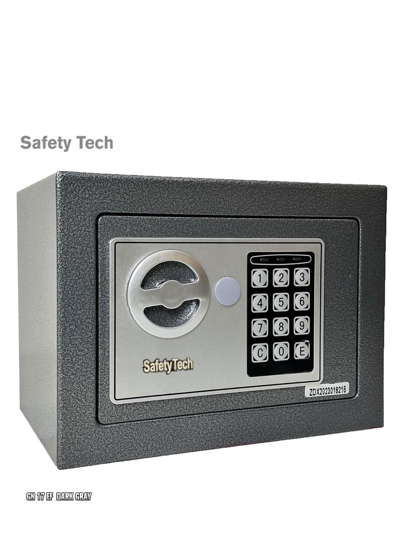 Safety Tech Electronic safe, size 17*23*17 cm Dark Gray - from Safety Tech  - Image 1