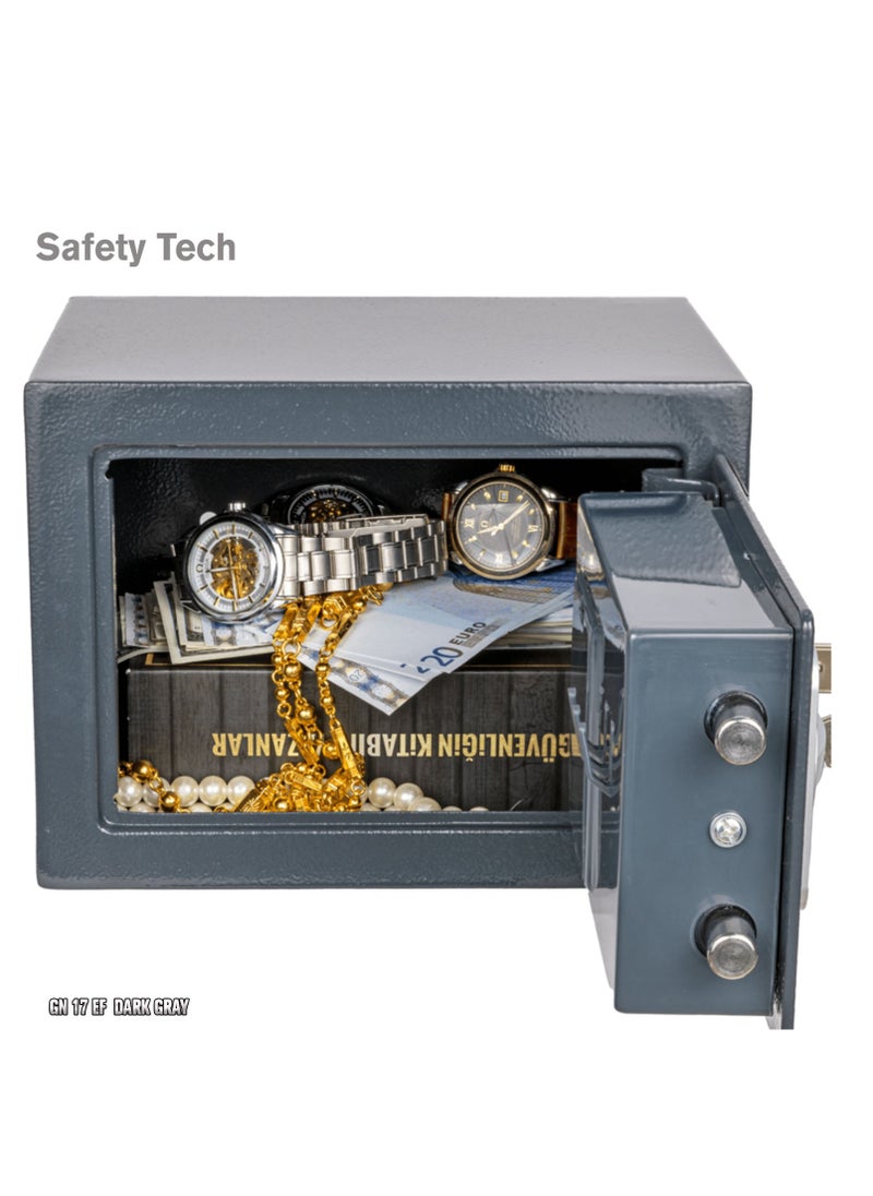 Safety Tech Electronic safe, size 17*23*17 cm Dark Gray - from Safety Tech  - Image 2