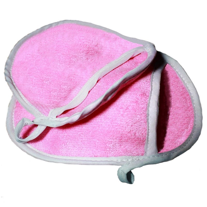 Unique Utilities U & U UNIQUE UTILITIES Microfiber Baby Bath Sponge Loofah | Shower Sponge for Newborns & Toddlers | Soft, Gentle & Quick-Dry Bathing Loofah (Pink) - Pack of 2 - Image 1